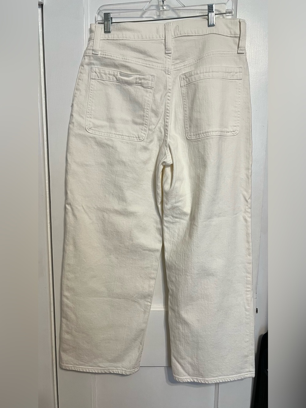 Madewell PERFECT VINTAGE WIDE LEG CROP JEAN in Off-White sz30 NWT - Picture 6 of 8